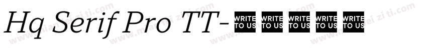 Hq Serif Pro TT字体转换